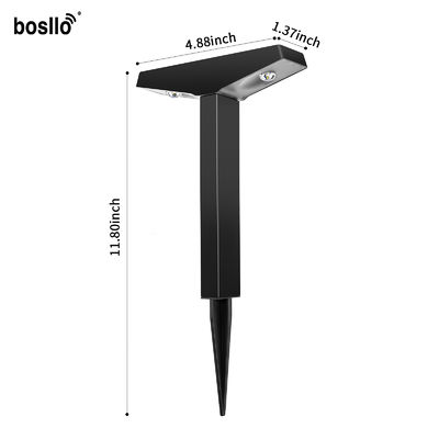 50 lumens Lumières solaires de jardin Noir et écologique pour les chemins