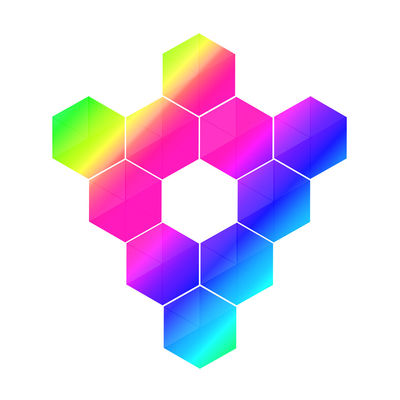 Un bon prix. Lampes murales RGB multicolores triangles sans fil RGB en ligne