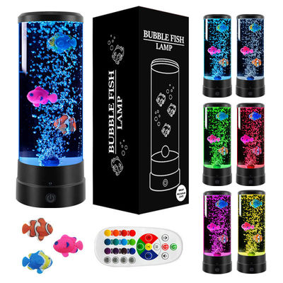 Un bon prix. Lampe à méduses LED RoHs Usb 12 pouces Lampe à poissons à bulles cylindriques 7 couleurs en ligne